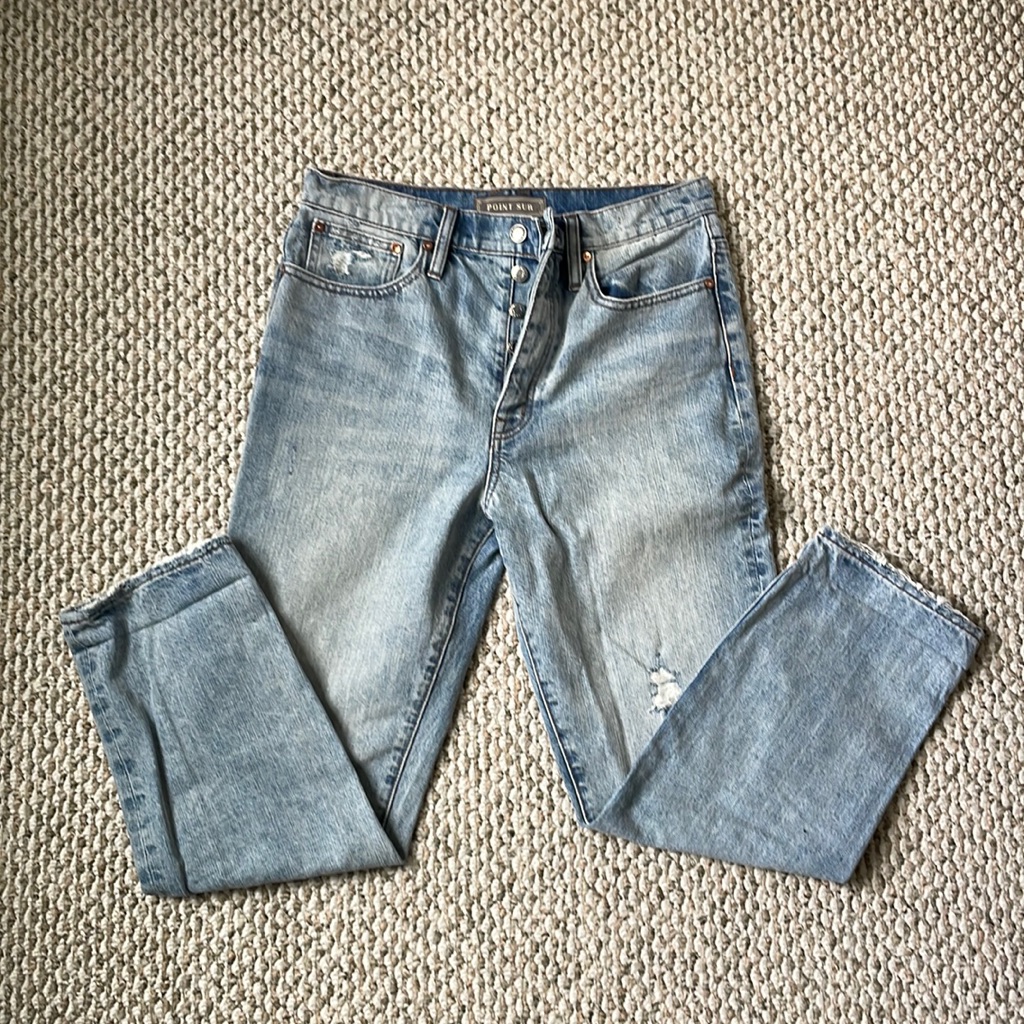 J Crew Point Sur Denim Distressed Jeans